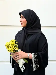 روسری مشکی ابریشم توییل